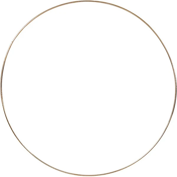 Metalring, Guld, 3 mm, 20-30 cm, 1 stk